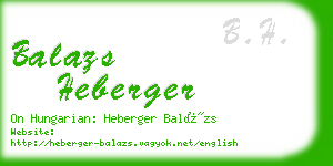 balazs heberger business card